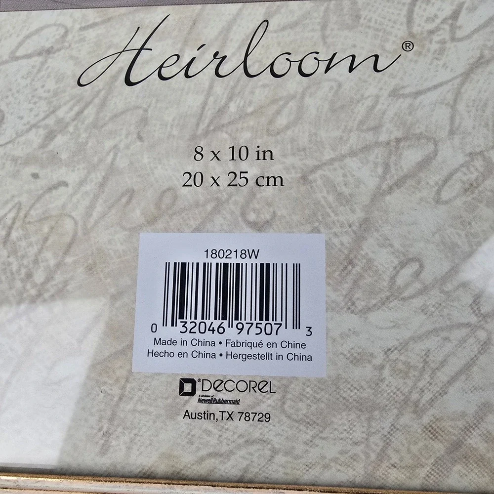 Decorel‎ Heirloom  8x10 Picture Frame Ornate Cream Gold Rhinestone Vintage Style
